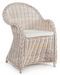 Fauteuil de jardin en rotin blanc avec coussin Marty - Photo n°1