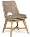 Fauteuil de jardin en tressage beige et pieds en bois de teck Peria - Lot de 2 - Photo n°1