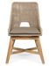 Fauteuil de jardin en tressage beige et pieds en bois de teck Peria - Lot de 2 - Photo n°2