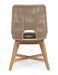 Fauteuil de jardin en tressage beige et pieds en bois de teck Peria - Lot de 2 - Photo n°4