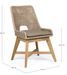 Fauteuil de jardin en tressage beige et pieds en bois de teck Peria - Lot de 2 - Photo n°8