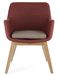 Fauteuil de jardin en tressage rouge et pieds en bois de teck Kanty - Lot de 2 - Photo n°2