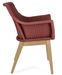 Fauteuil de jardin en tressage rouge et pieds en bois de teck Kanty - Lot de 2 - Photo n°3