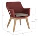 Fauteuil de jardin en tressage rouge et pieds en bois de teck Kanty - Lot de 2 - Photo n°9