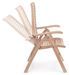 Fauteuil de jardin inclinable en bois teck naturel Marina - Photo n°3