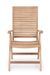 Fauteuil de jardin inclinable en bois teck naturel Marina - Photo n°6