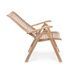 Fauteuil de jardin inclinable en bois teck naturel Marina - Photo n°9