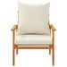 Fauteuil de jardin lot de 2 avec coussin bois massif d'acacia - Photo n°4