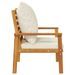 Fauteuil de jardin lot de 2 avec coussin bois massif d'acacia - Photo n°7