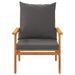 Fauteuil de jardin lot de 2 avec coussin bois massif d'acacia - Photo n°4