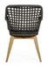 Fauteuil de jardin moderne tressage en corde noir et pieds en bois de teck Dikson - Lot de 2 - Photo n°6