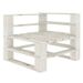 Fauteuil de jardin palette pin massif blanc Myree - Photo n°1