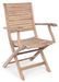 Fauteuil de jardin pliant bois teck naturel Marina - Lot de 2 - Photo n°1