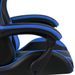 Fauteuil de jeux vidéo avec repose-pied Noir et bleu Similicuir - Photo n°5