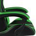 Fauteuil de jeux vidéo avec repose-pied Noir et vert Similicuir - Photo n°5