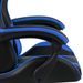 Fauteuil de jeux vidéo Noir et bleu Similicuir - Photo n°5