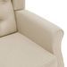 Fauteuil de massage avec repose-pied Crème Tissu 2 - Photo n°7