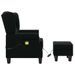 Fauteuil de massage avec repose-pied Noir Tissu - Photo n°4