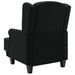 Fauteuil de massage avec repose-pied Noir Tissu - Photo n°5