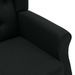 Fauteuil de massage avec repose-pied Noir Tissu - Photo n°6