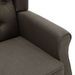 Fauteuil de massage avec repose-pied Taupe Tissu - Photo n°7