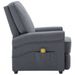 Fauteuil de massage Gris foncé Tissu - Photo n°4