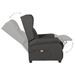 Fauteuil de massage Gris foncé Tissu - Photo n°6