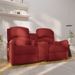 Fauteuil de massage inclinable 2 places porte-gobelets Bordeaux 2 - Photo n°1