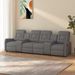 Fauteuil de massage inclinable 4 places et porte-gobelets Gris - Photo n°1
