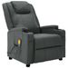 Fauteuil de massage inclinable Anthracite Similicuir - Photo n°1