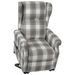 Fauteuil de massage inclinable Blanc et gris Tissu - Photo n°1
