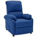 Fauteuil de massage inclinable Bleu Tissu - Photo n°1