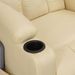 Fauteuil de massage inclinable Crème Tissu 19 - Photo n°2