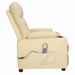 Fauteuil de massage inclinable Crème Tissu 19 - Photo n°5