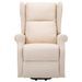 Fauteuil de massage inclinable Crème Tissu 11 - Photo n°4