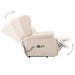 Fauteuil de massage inclinable Crème Tissu 11 - Photo n°5