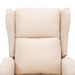 Fauteuil de massage inclinable Crème Tissu 11 - Photo n°7