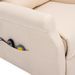 Fauteuil de massage inclinable Crème Tissu 11 - Photo n°8