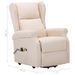 Fauteuil de massage inclinable Crème Tissu 11 - Photo n°9