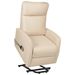 Fauteuil de massage inclinable Crème Tissu 12 - Photo n°1