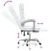 Fauteuil de massage inclinable de bureau Blanc Similicuir - Photo n°8