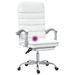 Fauteuil de massage inclinable de bureau Blanc Similicuir - Photo n°9