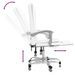 Fauteuil de massage inclinable de bureau Blanc Similicuir - Photo n°8