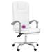 Fauteuil de massage inclinable de bureau Blanc Similicuir - Photo n°9