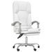 Fauteuil de massage inclinable de bureau Blanc Similicuir - Photo n°2