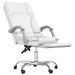 Fauteuil de massage inclinable de bureau Blanc Similicuir - Photo n°6