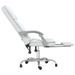 Fauteuil de massage inclinable de bureau Blanc Similicuir - Photo n°7