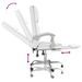 Fauteuil de massage inclinable de bureau Blanc Similicuir - Photo n°8