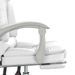 Fauteuil de massage inclinable de bureau Blanc Similicuir - Photo n°10