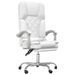 Fauteuil de massage inclinable de bureau Blanc Similicuir - Photo n°2